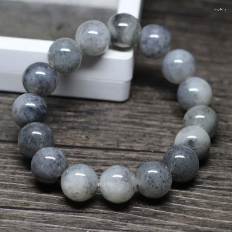 

Link Bracelets Natural Hetian Blue White Seed Jade Bracelet Jewelry Lucky Exorcise Evil Spirits Auspicious Amulet Fine