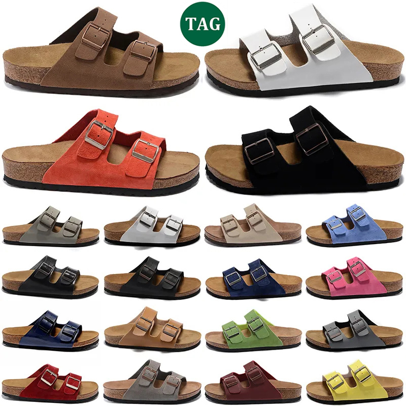 

Designer Sandals Slides Men Women Slippers Nubuck Leather Suede Clogs Mocha Black White Beach Shoes Outdoor Shoes Platform Sandal, (15)