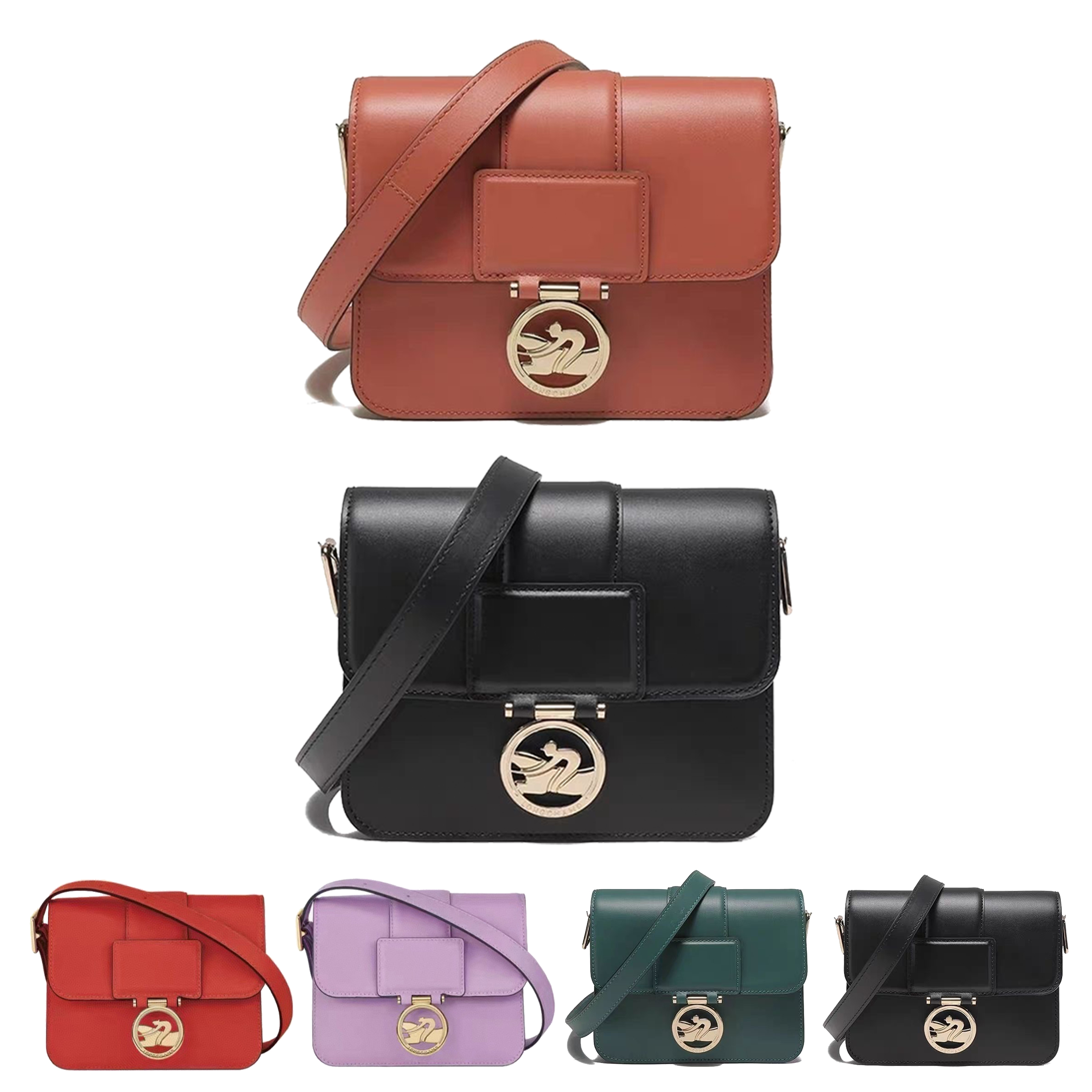 

Womens mens longchammp tote Luxury handbag shoulder designer bag famous black wallet BOXTROT crossbody messenger bags strap classic flap sling clutch fashion bags, Orange