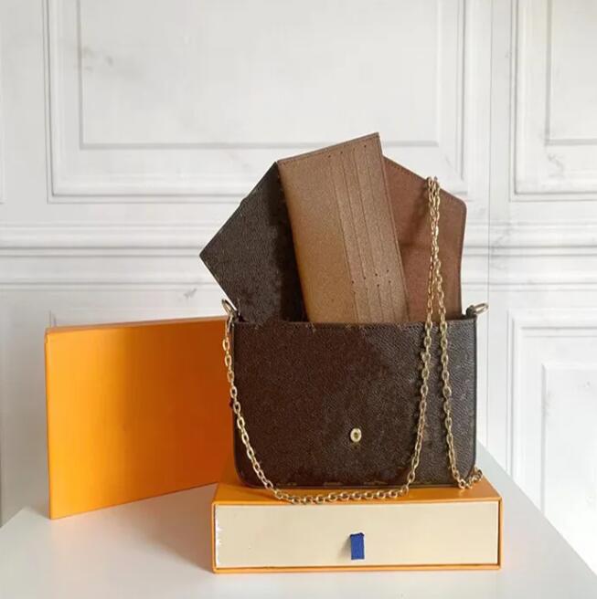 

designers bags POCHETTE chain bag crossbody tote bag women shoulder handbags embossed flower female purse card holder wallet with box, Dust bag