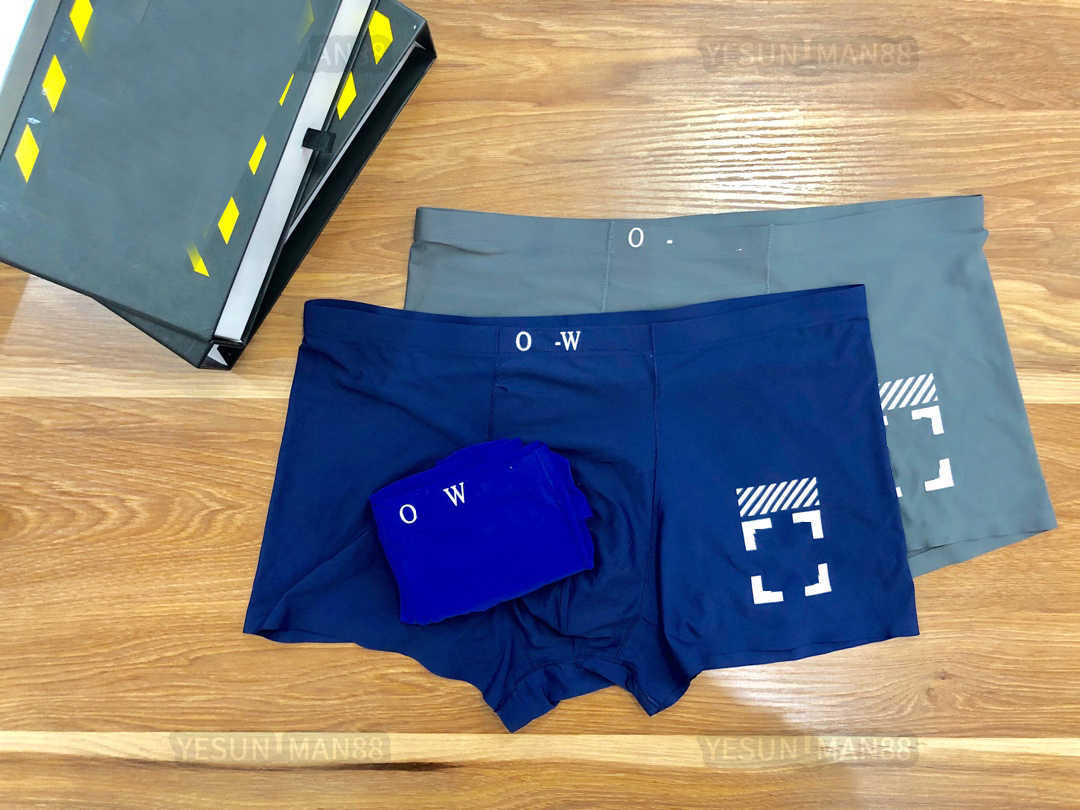 Designer Luxury Mens offs whites Classic Underwear Solid Color Boxer Pants Cotton Breathable Personalized Comfortable Underpants Three piece With
