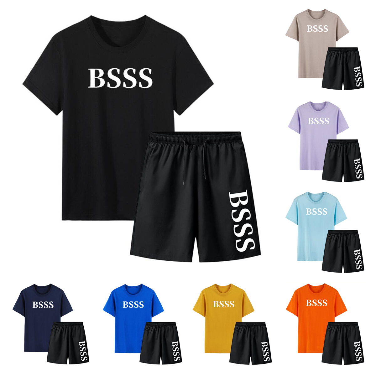

Man Women's Designers Clothes Men's Tracksuits 2023 Fashion Brands BOS Summer Casual Sports T-Shirt Beach Shorts Suit Running Outdoor Short Sleeve Pants Sportswear, Bos-14