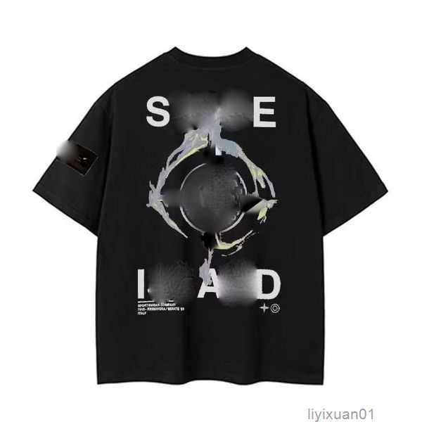 

Designer Brand Topstoney Men's Shirs Versized Shir Women Fashion Coon Summer Sones and Shor Sleeve Tide Sone Men Mulicolor Top Asian Size 6 WTFQ