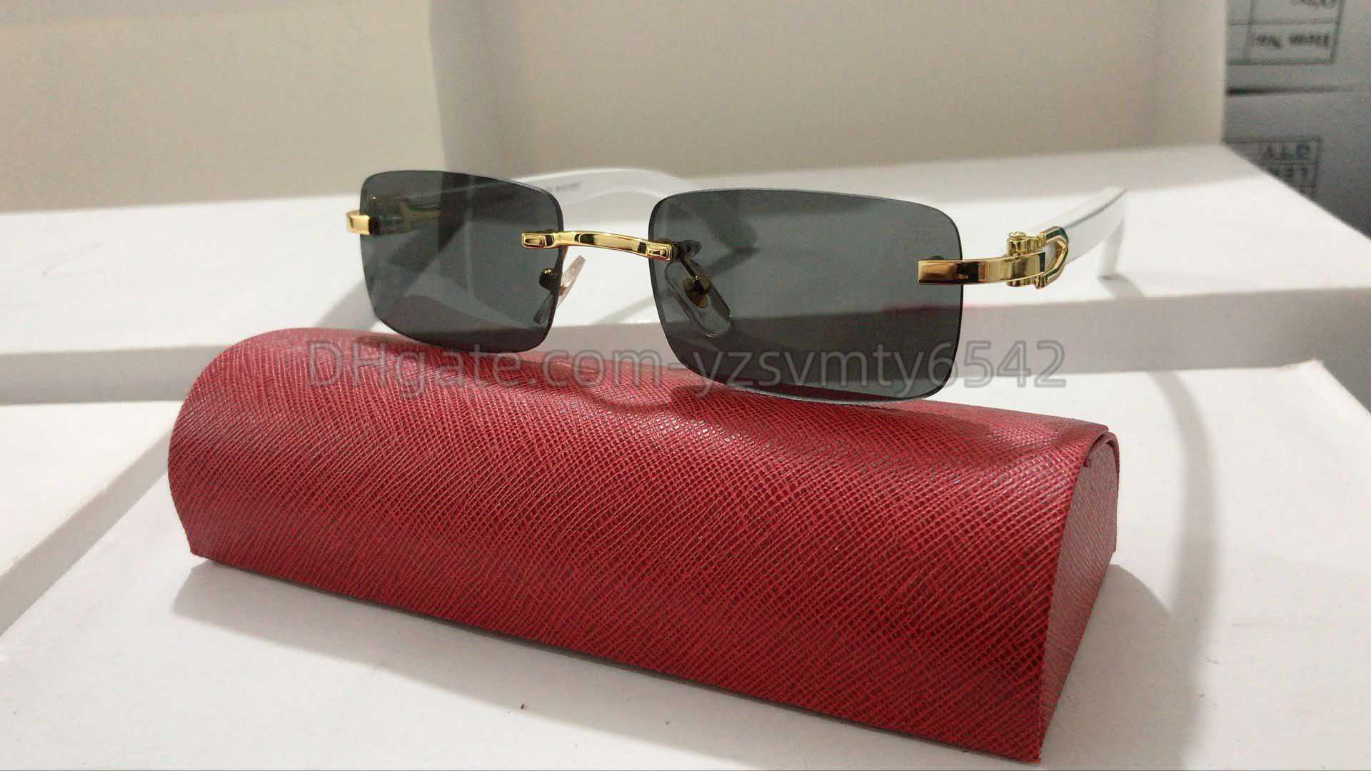 

New Fashion Buffalo Glasses Sunglasses Women Mens Rimless Vintage Summer Cat Eye Style Fashion Men Wood Bamboo Horn Eyeglasses Popular Eyewear