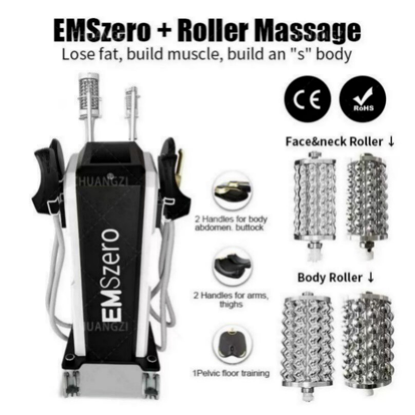 

328 Anniversary Sale Other Beauty Equipment EMS RF Roller Machine DLS-Emszero Four handles HIEMT Abdominal Muscle Stimulator with RF 5000W