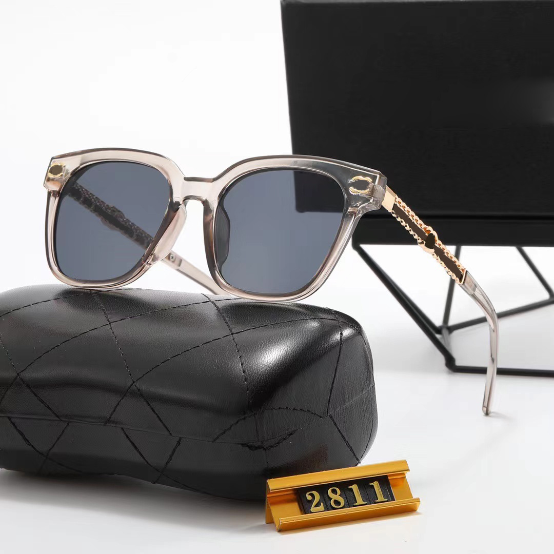 

Transparent frame luxury Sunglasses Designer Large frame printing letter womens Mens sunglass protection Goggle seniorr eyeglasses frame Sun Glasses