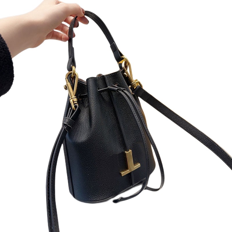 

Designer Bag New Luxury Shoulder Bags Mini Bucket Bag Purses Multicolor Crossbody Handbag Women's Top Genuine Leather Handbags Removable Shoulders Size 25 18 cm, Khaki