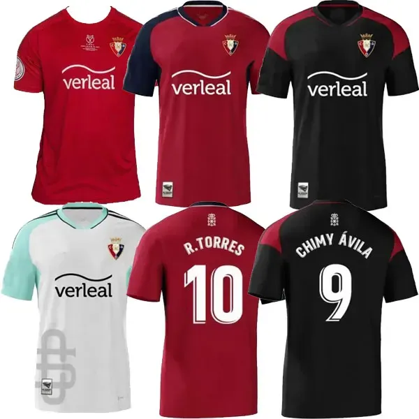 

23 OSASUNA soccer jerseys home DAVID GARCiA CHIMY aVILA CAMISETA EQUIPACIoN ADULTO TORRES MONCAYOLA MANU SANCHEZ home away 3rd Football shirt men kids Kit, Image