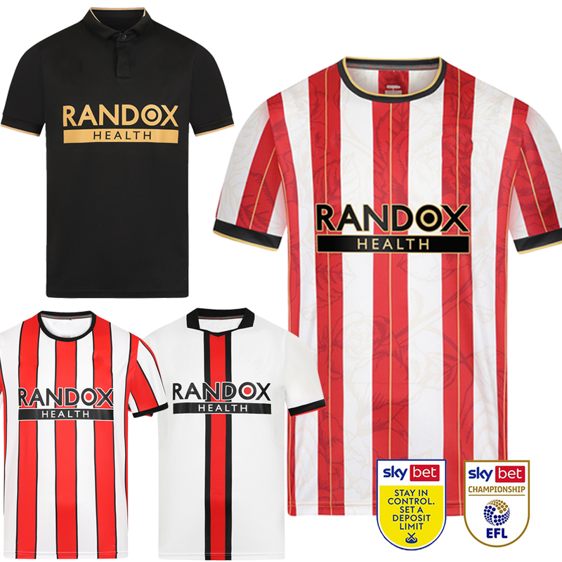 

ShEffIElD Promotion Special Soccer Jerseys Kids Kit 22/23 Player Version Training UniTEdS Home Away Third 2023 2024 Football Shirt Goalkeeper BREWSTER BERGE SHARP, 22-23 promotion special home efl patch