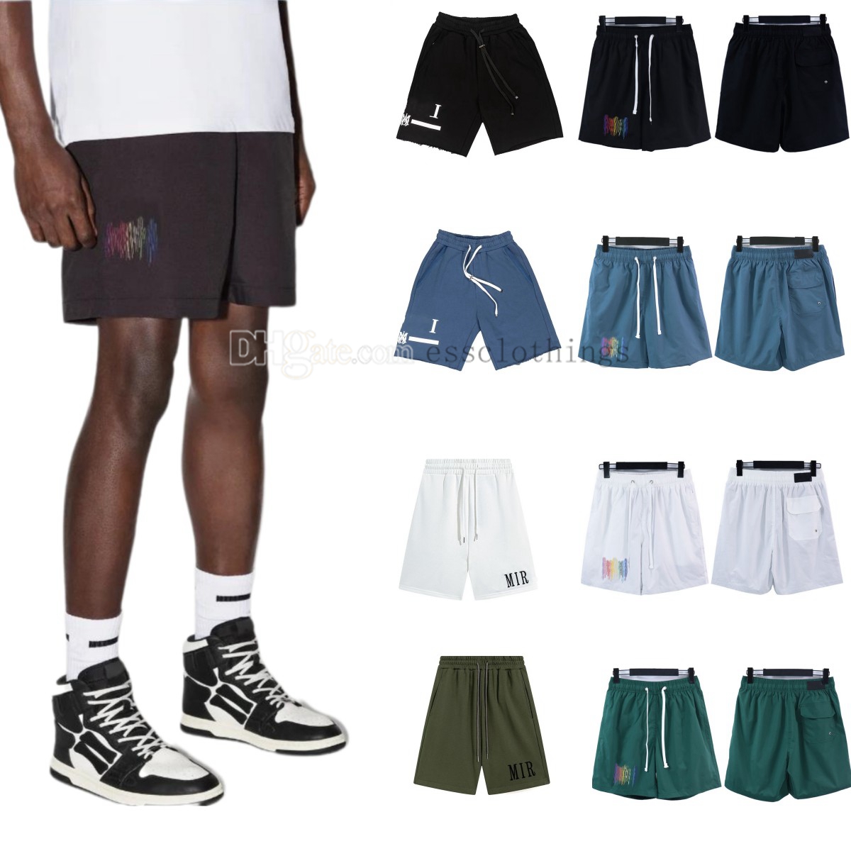 

Designer Summer Mens amiri shorts Quick Drying SwimWear Printing Fashion American drip tassel loose casual shorts Men Swim Short Asian size /M/L/XL/XXL