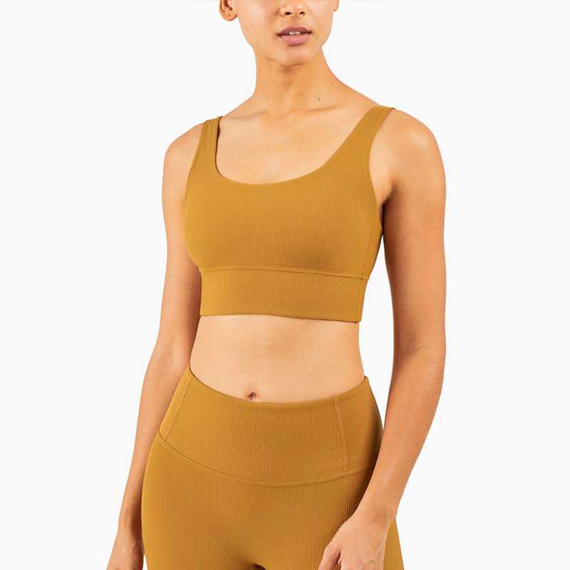 

Gym Clothing Yoga Crop Top Women Push-up Sports Bra High Impact Padded Fitness Underwear Running Vest Elastic Sportwear Sexy Workout Tank, Copper brown