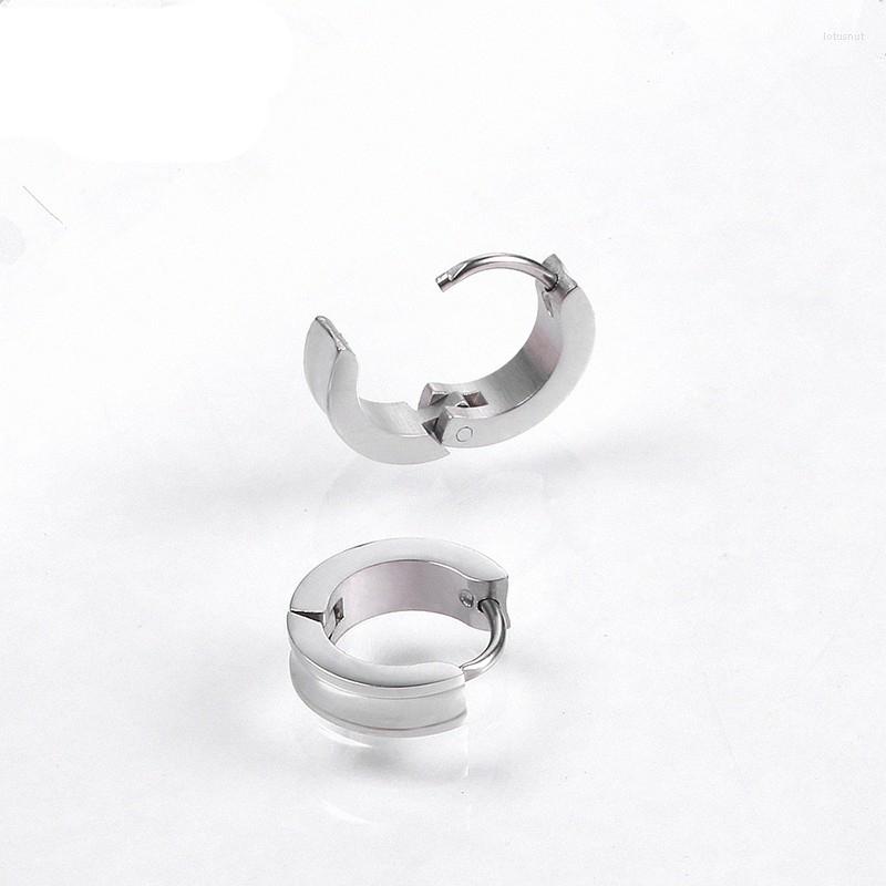 

Hoop Earrings Silver Color Gold Rose Stainless Steel Small For Men Women Huggie Ear Piercing 9mm