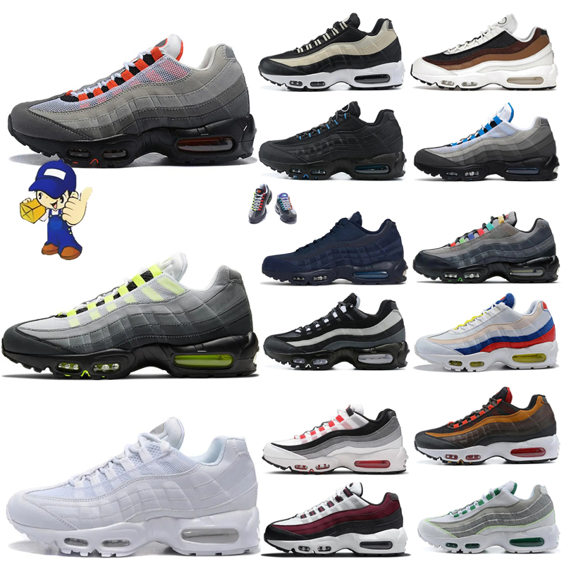 

95 airmaxs mens running shoes 95s Max Triple Black White air Neon Cork Greedy Dark Smoke Grey Brown Sneakers 20th Anniversary Grape Eur 36-46, Color #20