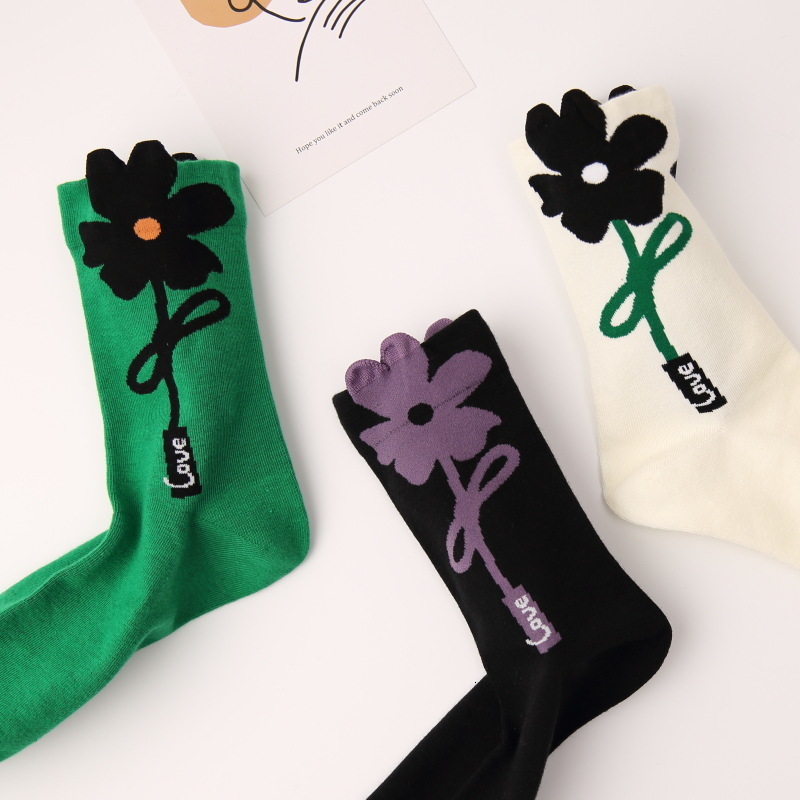 

Socks Hosiery High Quality Cute Kawaii Womens Floral Rabbit Cartoon Funny Autumn Winter Middle Tube Fashion Casual Eu3540 230512, White rabbit