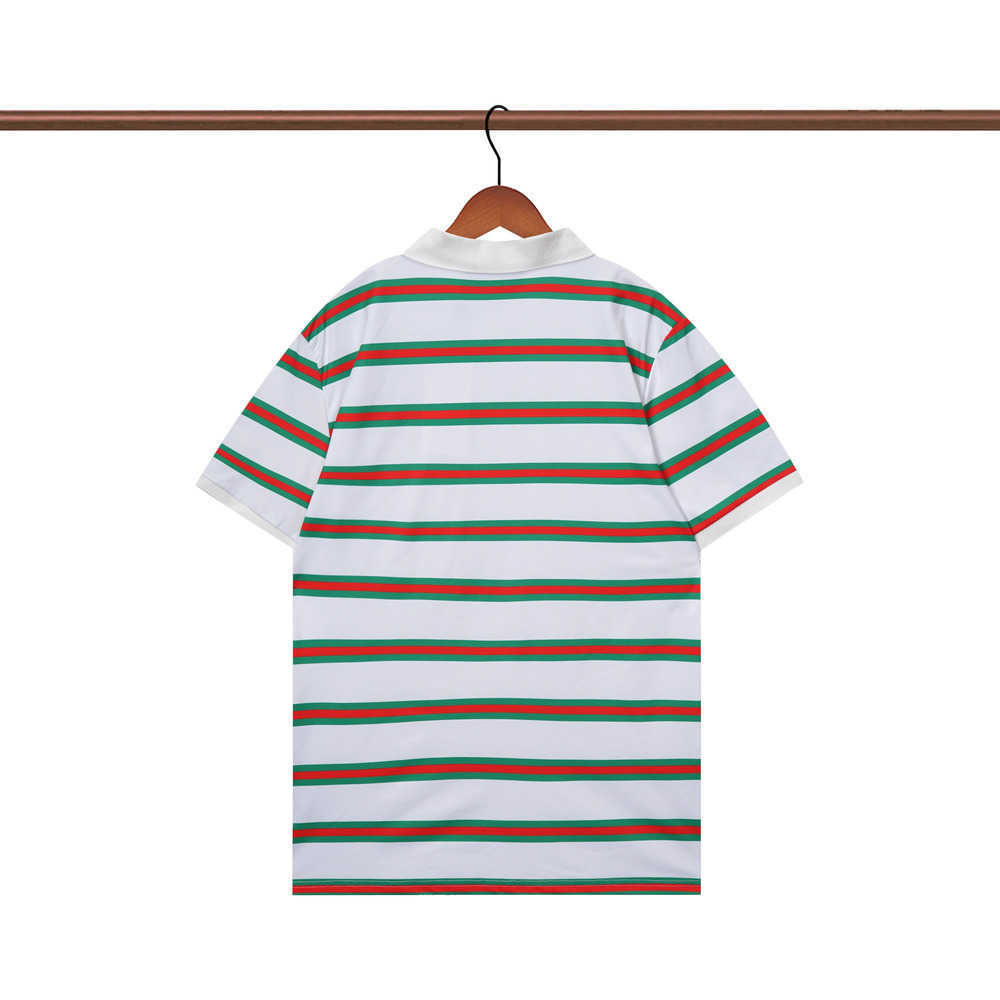 

stylist Polo shirt luxury Italian Men's men's clothes short sleeve fashion casual men's striped summer T-shirt size -3XL#5-01 636O, Black