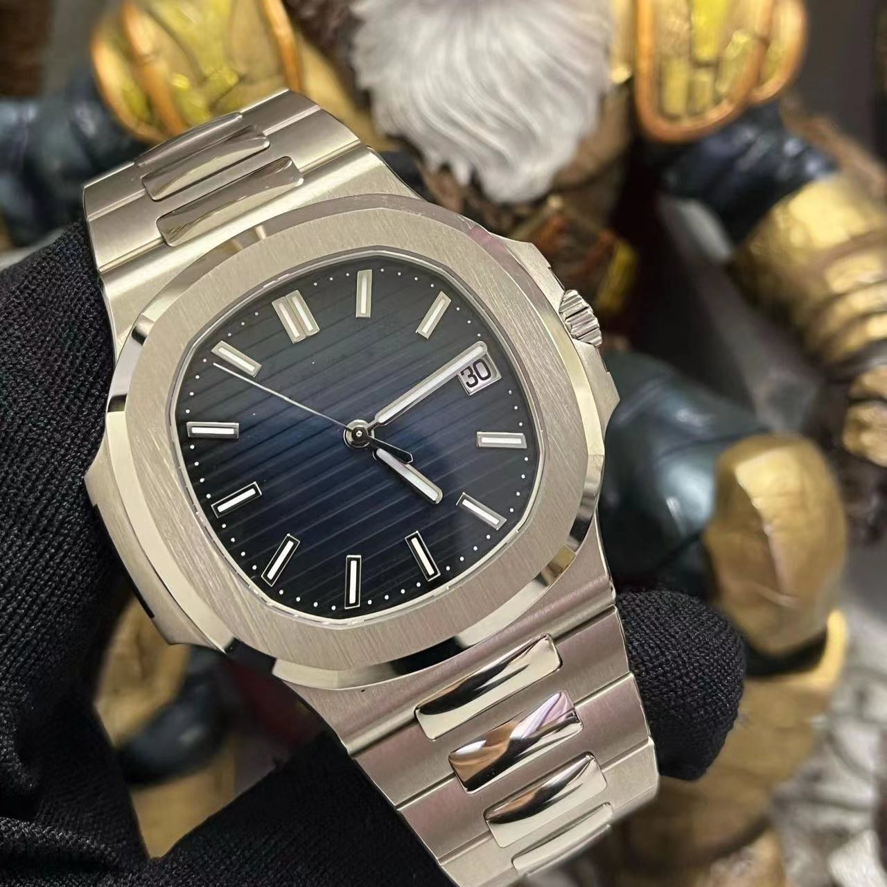 

u1 pp mens watch designer 2813 movement watches original high quality classic wristwatches super 904L Stainless steel sapphire for men/women, Burgundy