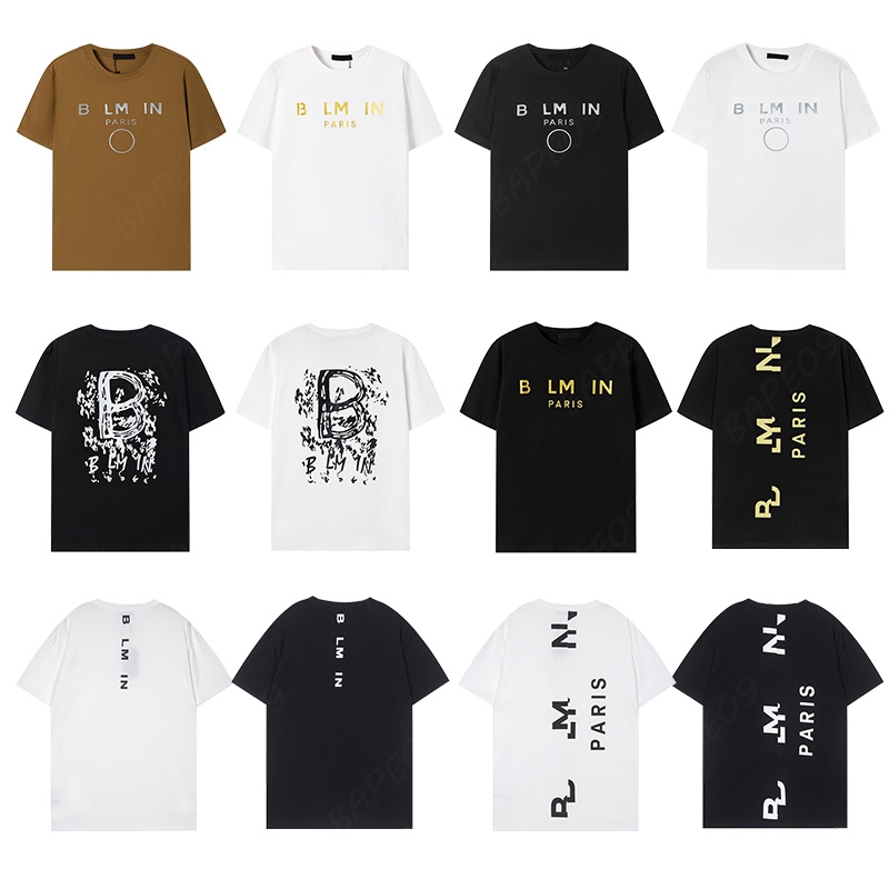 

Summer Men Designer T Shirt Women Loose Black White T-shirts Streetwear Short Sleeve Polos