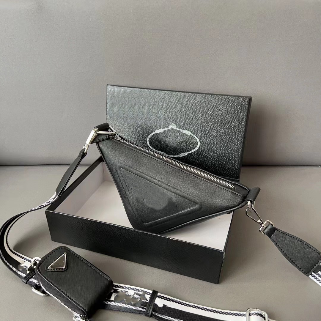 

Designer Bags Women Luxury Crossbody Bag 2 pcs bags Fashion Triangular Enchase Genuine Leather Purses Designer Woman Handbag, White