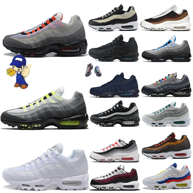 

95 airmaxs mens running shoes 95s Max Triple Black White air Neon Cork Greedy Dark Smoke Grey Brown Sneakers 20th Anniversary Grape 36-46, Color #20