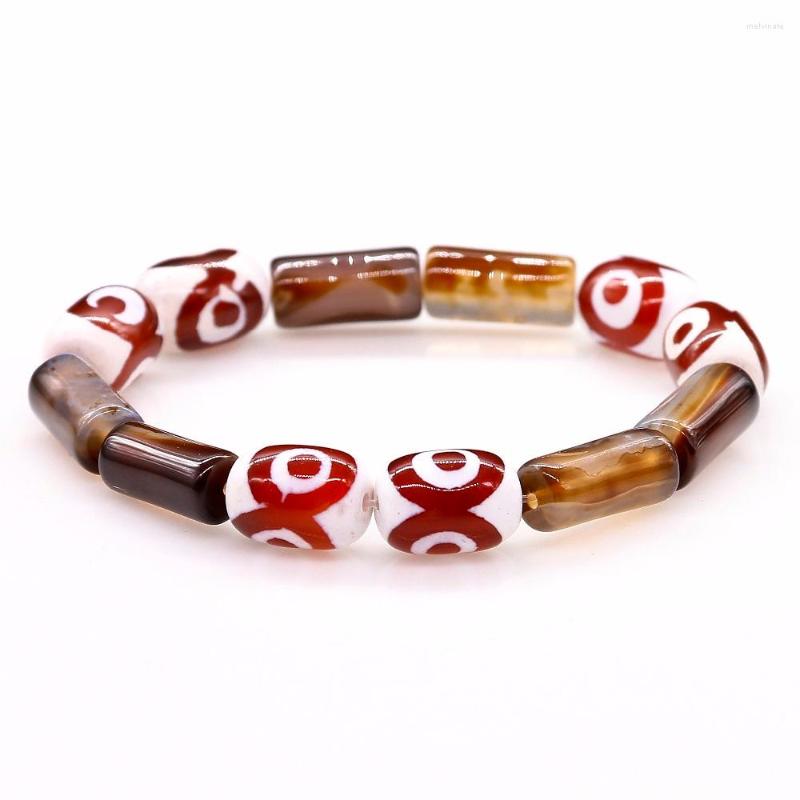 

Strand Natutal Coffee Onyx With Stone Barrel Beads Charm Bracelet & Bangle Women Accessories Jewelry Fashion Unisex Gifts