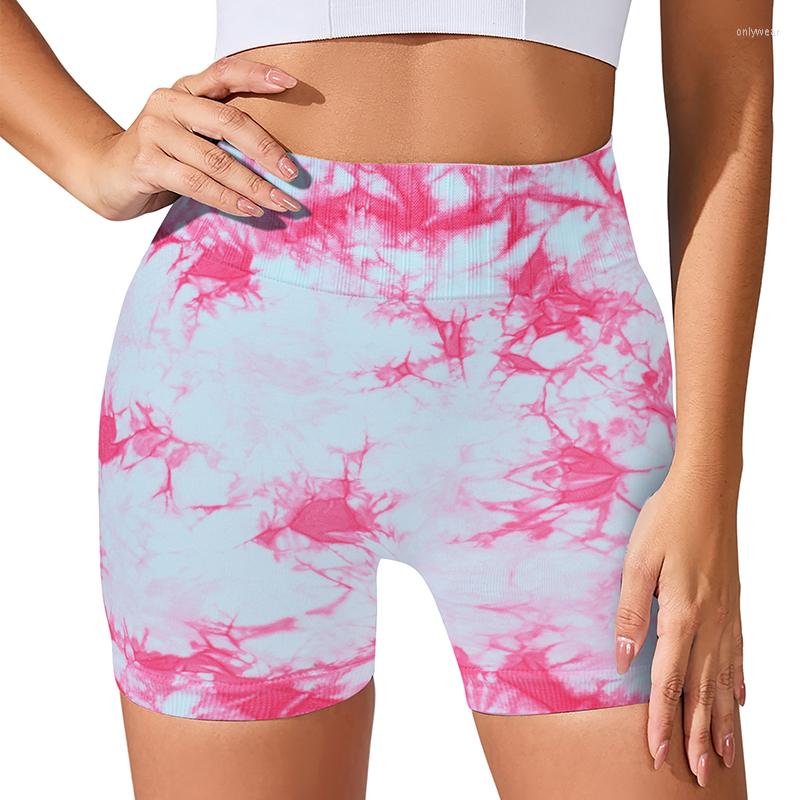

Women' Shorts Yoga Tie Dye Push Up Sports Scrunch BuBooty Cycling Jogging Fitness Short High Waist Gym, Brown