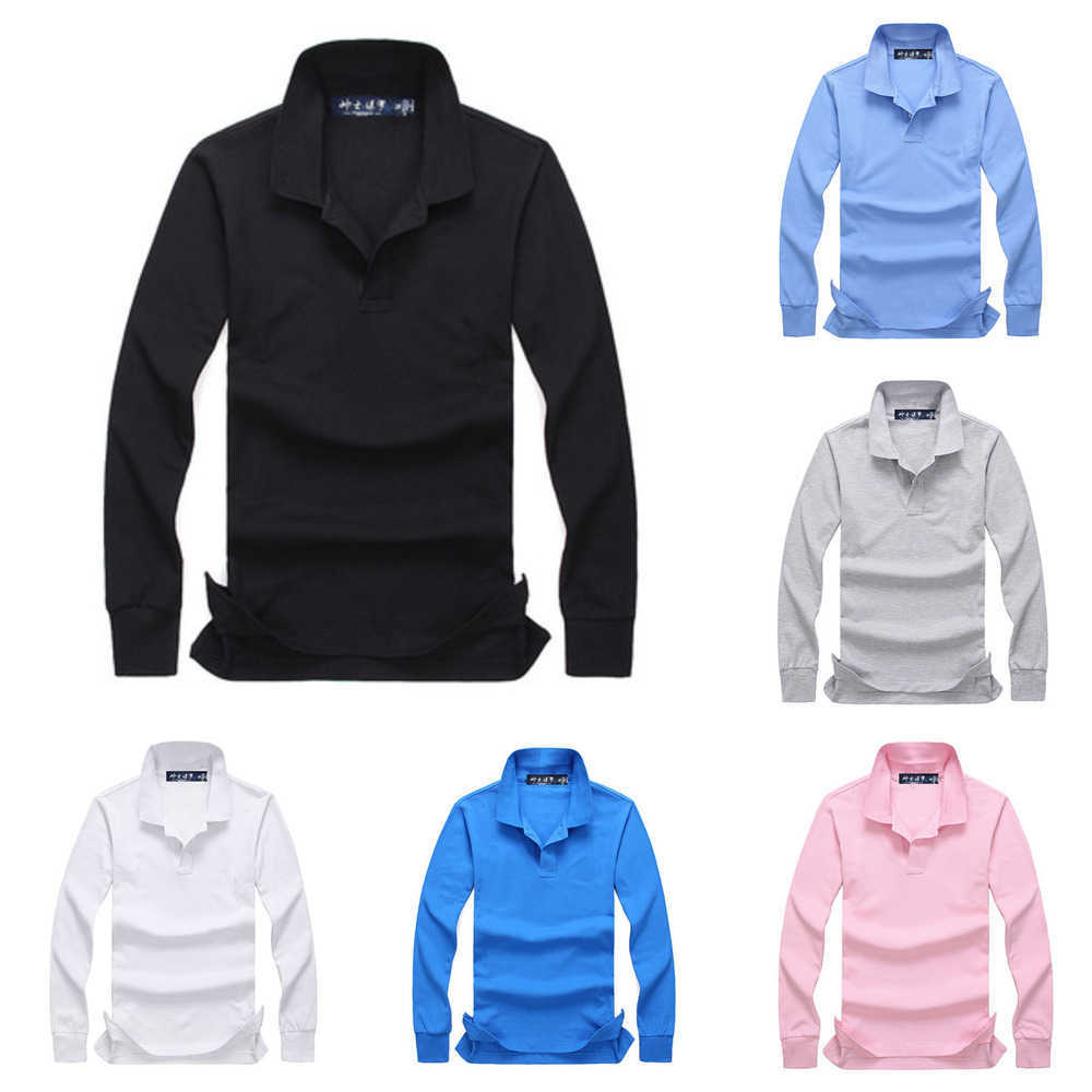 

Shipping autumn and winter Free new high-quality men' fashion long-sleeved POLO shirt casual men' POLO shirt Long sleeves size -XXL TWSR, Green 01