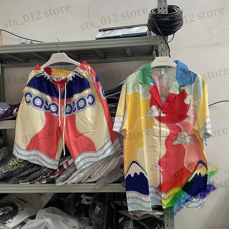 

Men' Casual Shirts Sunrise Casablanca Shirt Men Women Hawaiian Shirts Tee T230512
