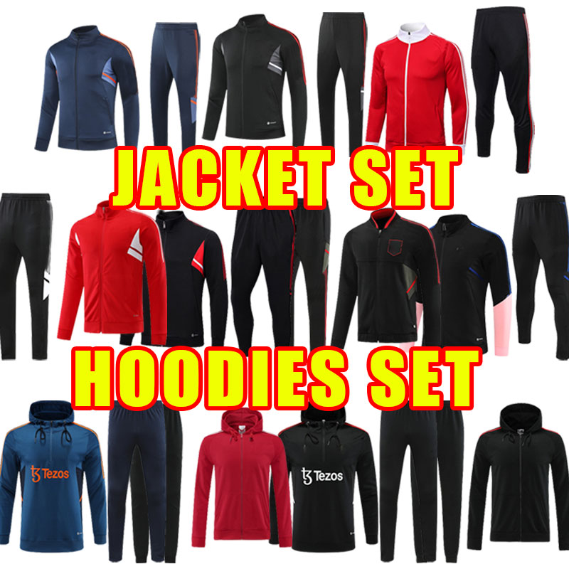 

Long sleeve 22 23 MAN UTD soccer tracksuits RASHFORD B.FERNANDES SANCHO R.VARANE MAGUIRE CAVANI SHAW manCHeSte RONALDO pants 2023 training jacket hoodies set coat, As shown
