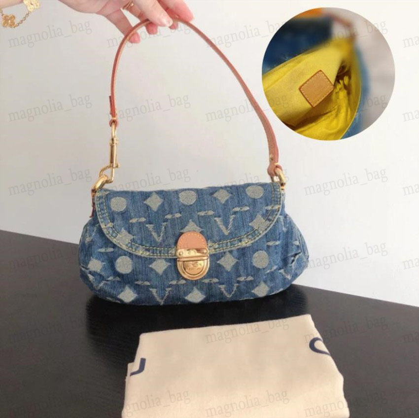 

Designer denim Handbags Purses Large Capacity Shopping Bag Women Totes Travel New Fashion Shoulder Bags Crossbody canvas sac, Blue1 (26cm)