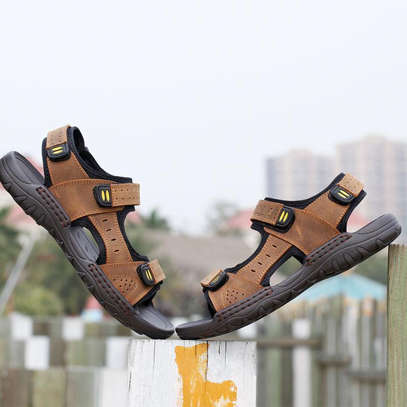 

Sandals Sandale Homme Sport Sandalia Masculina Couro Gladiator For Men Men's Fashion Summer Sandalias Para HombreSandals, Black