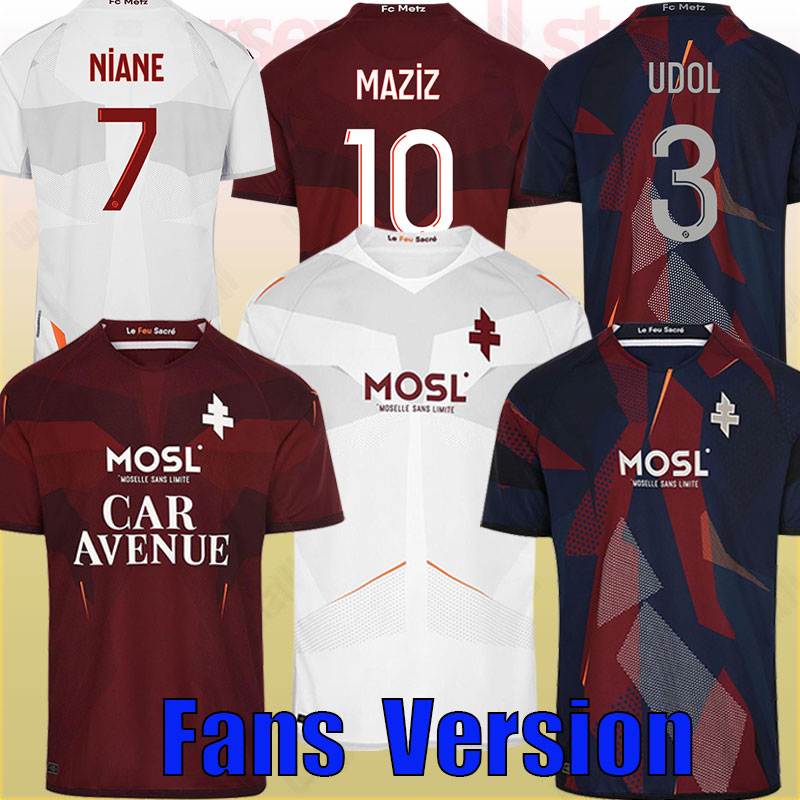 

22 23 FC Metz Soccer Jerseys MIKAUTADZE JALLOW NIANE 2023 maillot de foot DANLEY SABALY home away third football shirts Men uniforms calcio, 22 23 third