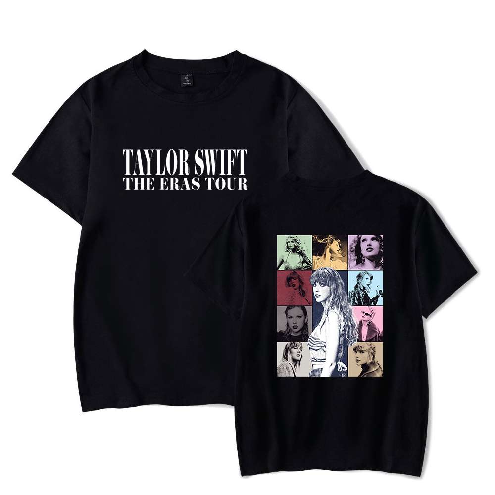 

Women's T Shirt Taylor The Eras Tour Merch T shirt Crewneck Short Sleeve Tee Harajuku Streetwear 2023 World Women Men's Clothes 230512, Black