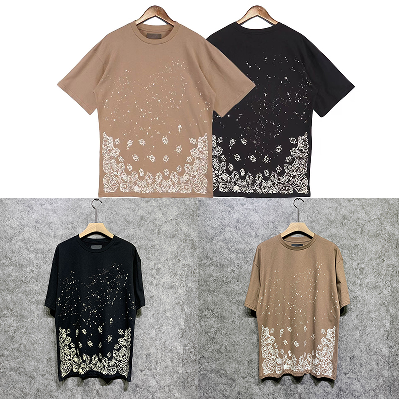 

new summer mens t shirts designer men t-shirts man women fashion t-shirt short sleeve streetwear shirt cotton tees polos casual quick dry loose oversized embroidery, Black