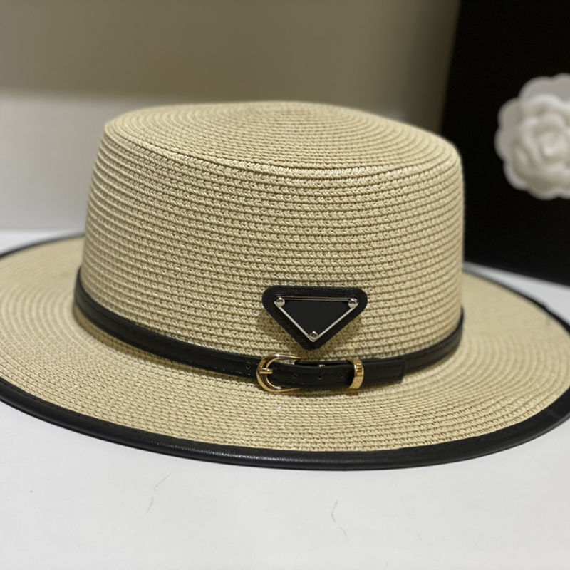 Womens Fashion Knitted Cap Luxury Designers Summer Straw Bucket Hats Sun Visor Wide Brim Hat Brand Ribbon Caps Casquette Beanie 2305123BF-image-866271353