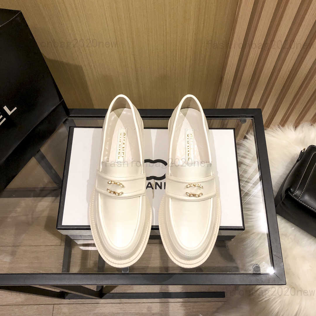 

Designer Luxury channel Classic Flat Loafers Shoes Lock Decoration Ladies Dress Shoe Sandal Womens Round Head slippers Leather Zapato