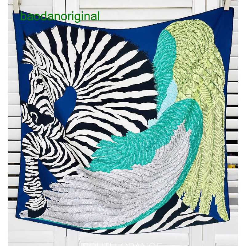 

Hemres Designer Scarves Zebra Pegasus 14m Twill Women's Square Mulberry Silk Platform Printed Shawl Scarf Air Conditioner