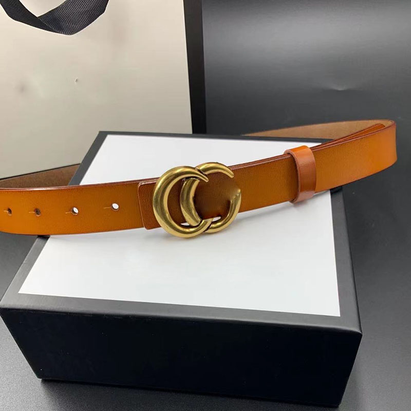 

Luxury designer belt woman dress cowboy Vintage belt Gold Letters buckle Cowskin official reproducions Casual belt gift for girlfriend 9 color Width 3.0cm g005, Free box picking