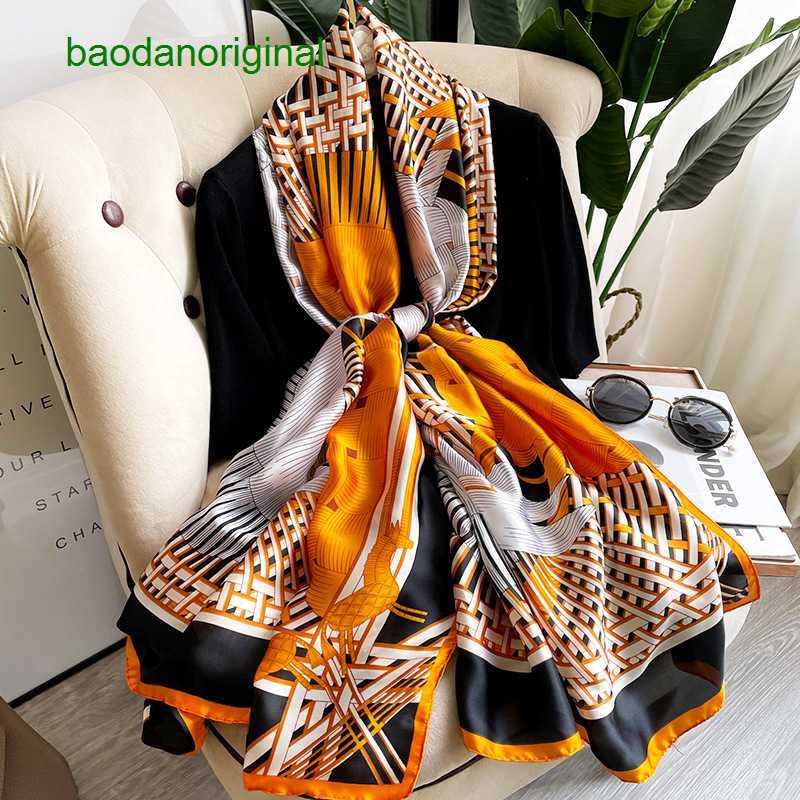 

Hemres Designer Scarves 2023 Spring and Autumn New Korean Edition Decorative Long Fashionable Silk Imitation Silky Air Conditioning Summer Beach Scarf