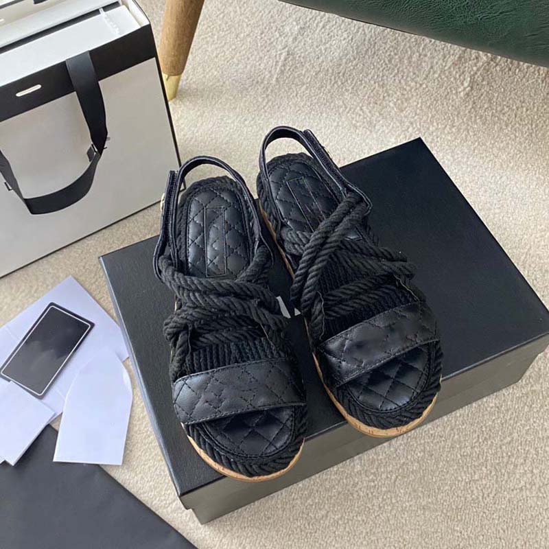 

Designer Women Sandals leather Casual Shoes Womens Slides Luxury Quilted Platform Summer Beach Slipper Woman Shoes, #18