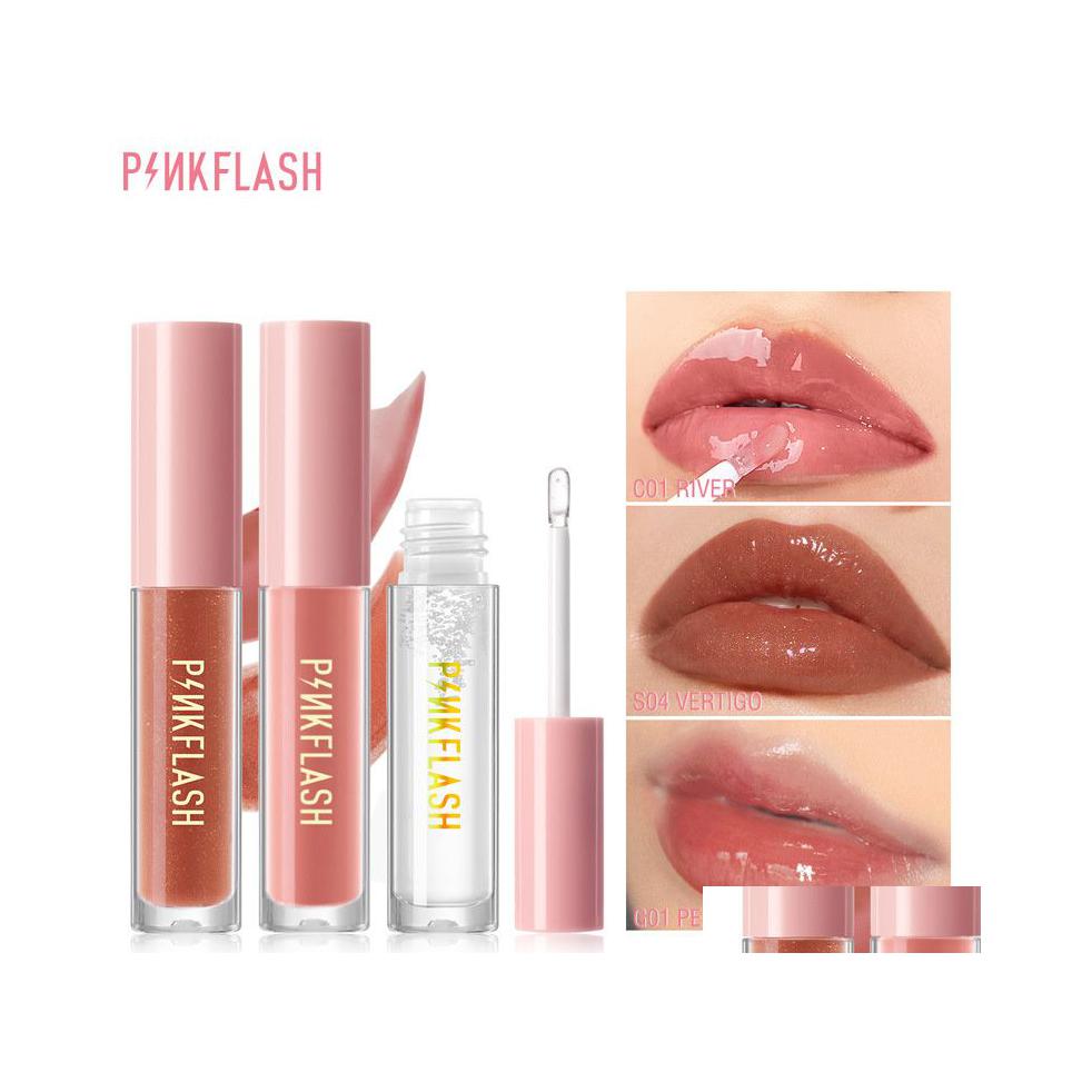 

Lip Gloss Pinkflash Crystal Jelly Plumper Oil Shiny Clear Liquid Lipsticks Moisturizing Women Makeup Lips Tint Balm Cosmetics Drop D Dh4F8, As the pics showed