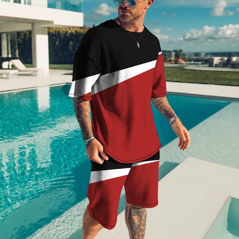 

Men's Tracksuits Summer Men's Tracksuit 2 Pieces Sets Casual TShirt Beach Shorts Outfits Fashion 3D Printed Short Sleeve Male Clothes Streetwear 230512, Dq174