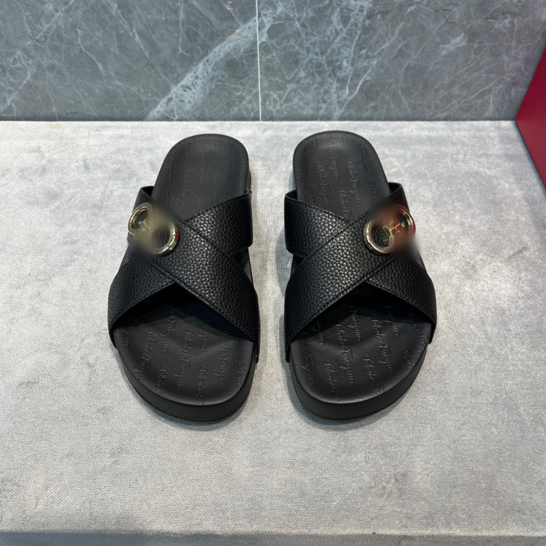 

Casual men designer slippers flip flops metal buckle beach fashion luxury casual designers mens slides, Cross