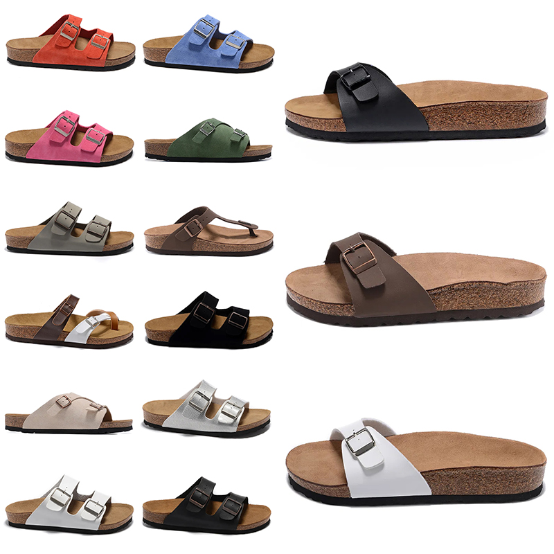 

free shipping designer slipper birkenstocks boston clogs sandals famous women men Summer beach platform slides buckle cork outdoor shoe Flip flops, D151
