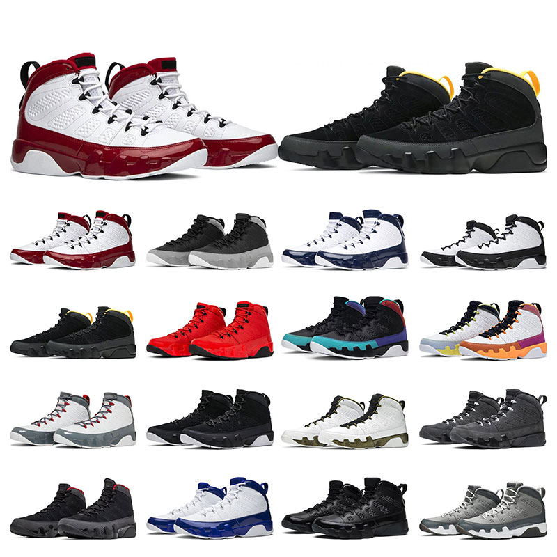 

Men Basketball Shoes 9s Jumpman 9 Mens Sneakers Outdoor Sports Trainers Chile Red Particle Grey Bred Space Jam Size 7-13