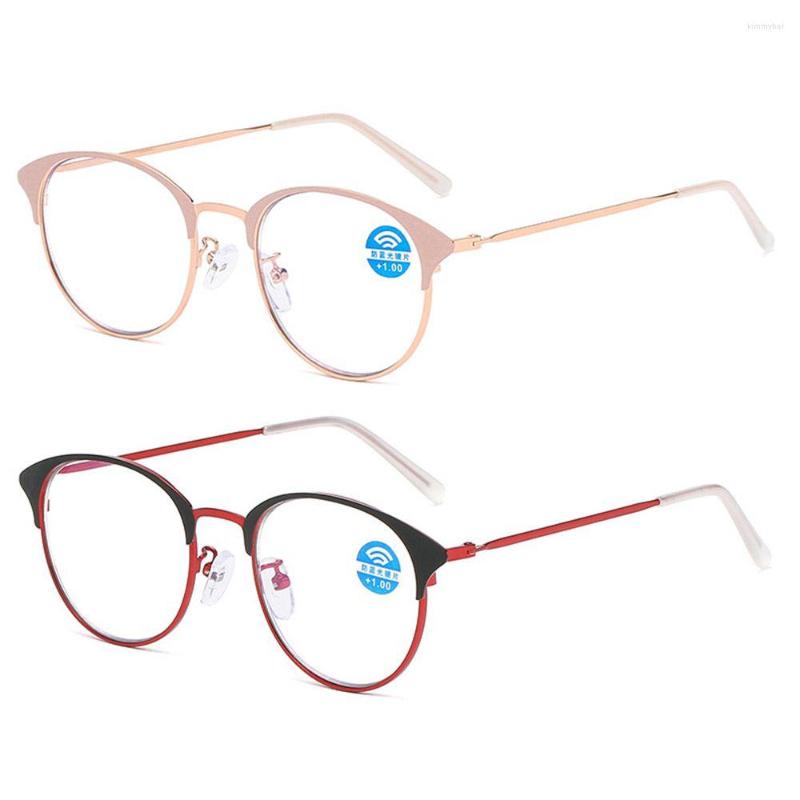 

Sunglasses Women Vision Care Portable Metal Frame Presbyopia Eyeglasses Reading Glasses Anti-UV Blue Rays Far Sight Eyewear