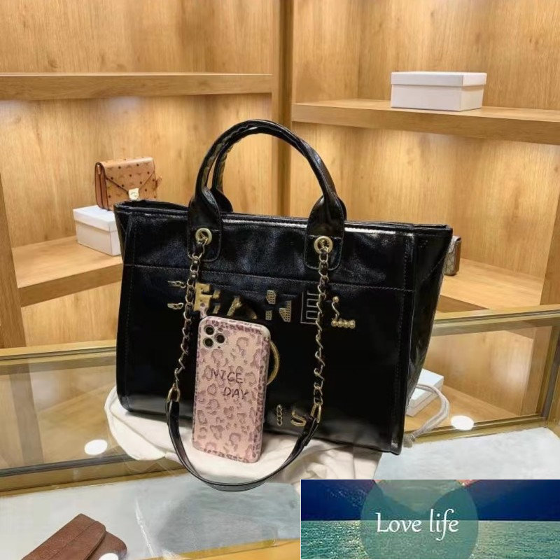 

New Fashion Trendy Single Shoulder Bags Crossbody Clutch Solid Color Large Capacity Letters All-Match Women Bag, Black