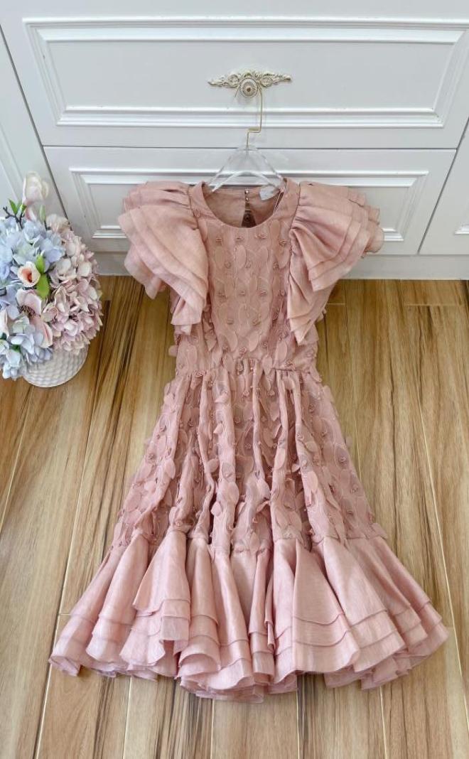 2022 spring and summer new Zim Carmine layered Ruffle Mini Dress2238356