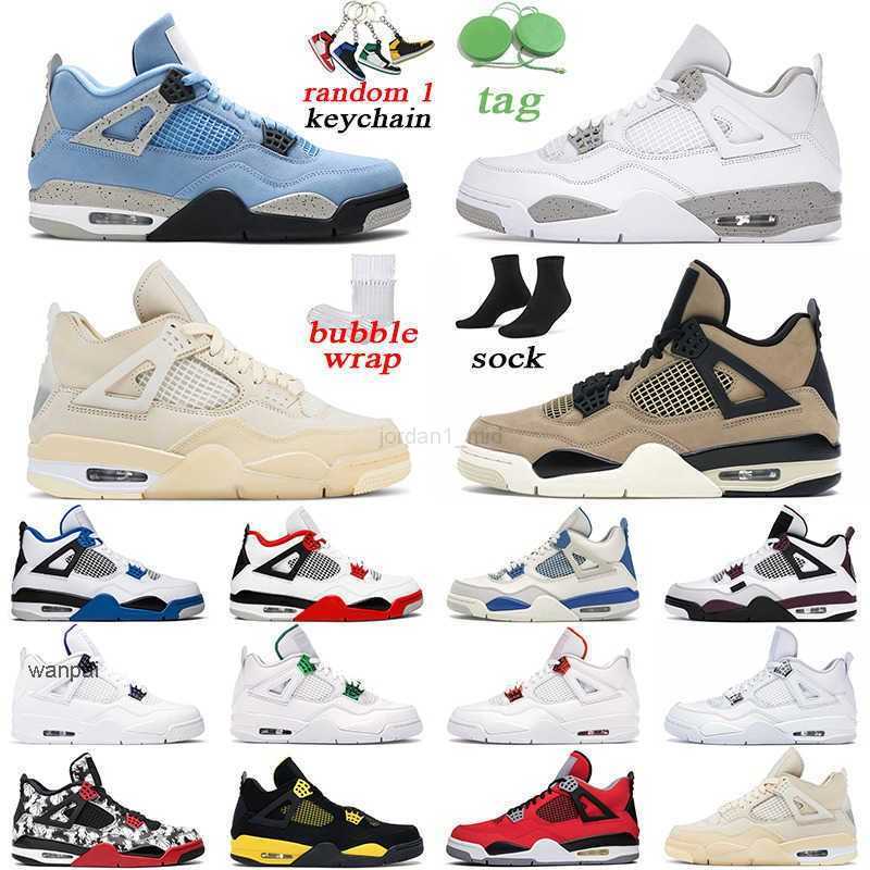 

4s men women Jorden basketball shoes university blue fire red white oreo jumpman 4 taupe haze mens trainer s air jordas JORDEN shoe, Toro bravo