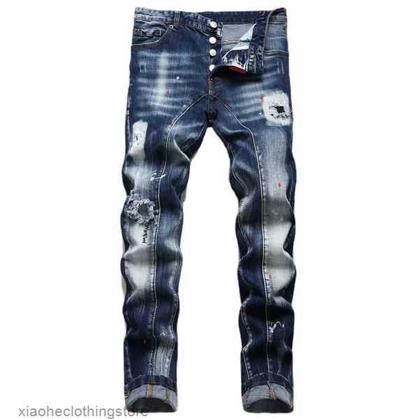 

Tears Mens Jeans Stree Mens Denim Luxury Designer Denim Jeans Men Denim Jeans Designer Jeans Embroidery Pants Fashion Holes Trousers Mens Clothing US Size 2838 3ESK