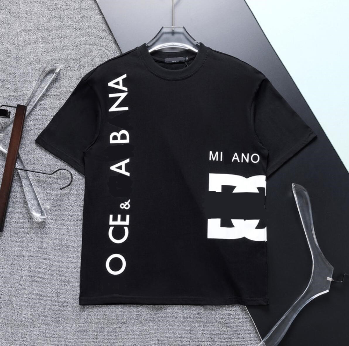 

Summer Mens Tees Fashion Casual Loose Big Letter Printed Short Sleeve Prue Cotton Tshirt For Daily Wear, White